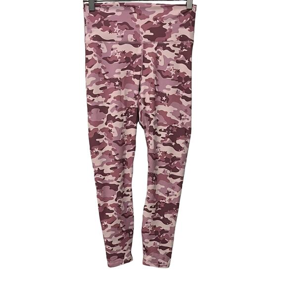 FABLETICS POWER HOLD FULL LENGTH YOGA LEGGINGS, WOMENS, S, PINK PURPLE WHITE - Picture 1 of 10